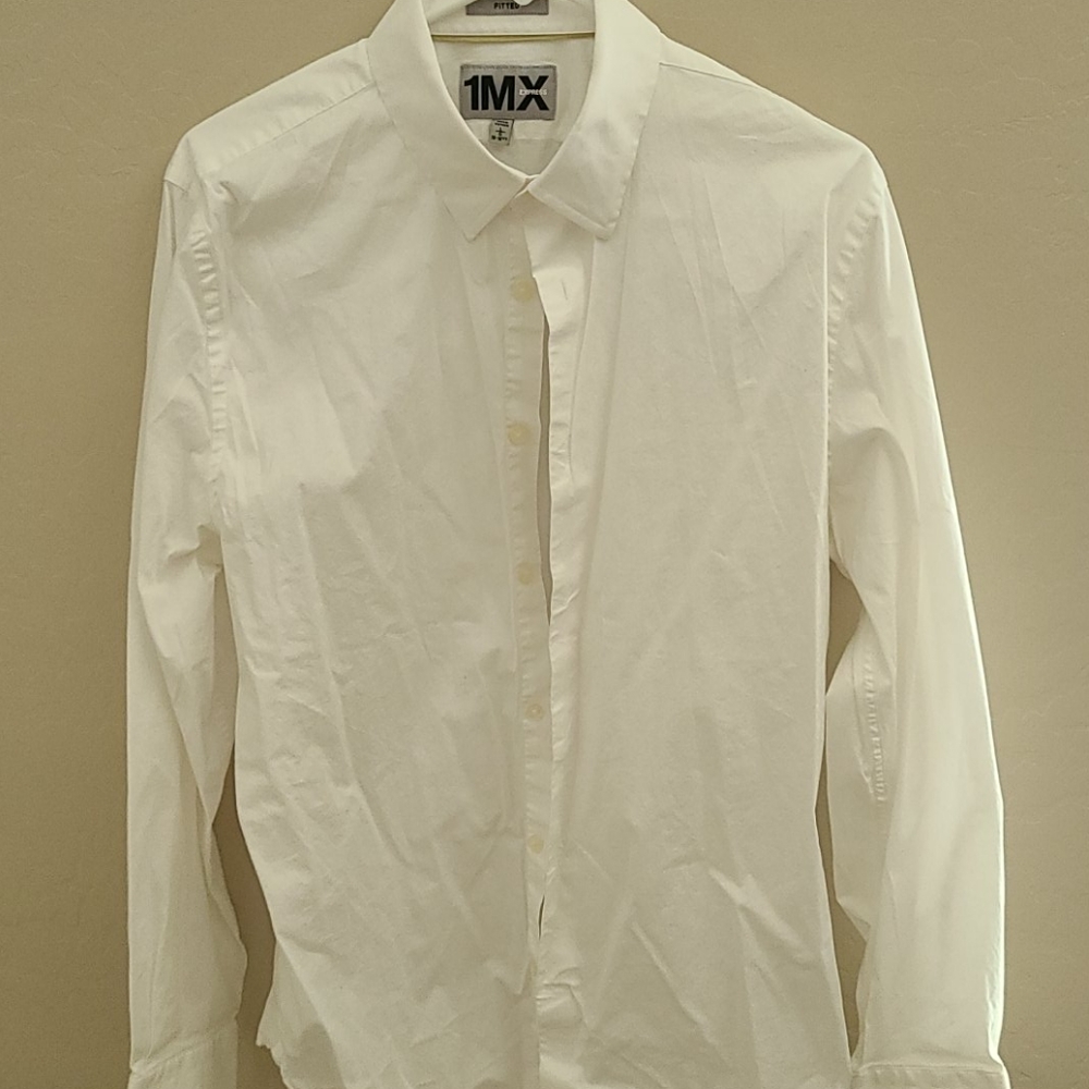 Men's Classic Solid Stretch Cotton 1Mx Dress Shirt